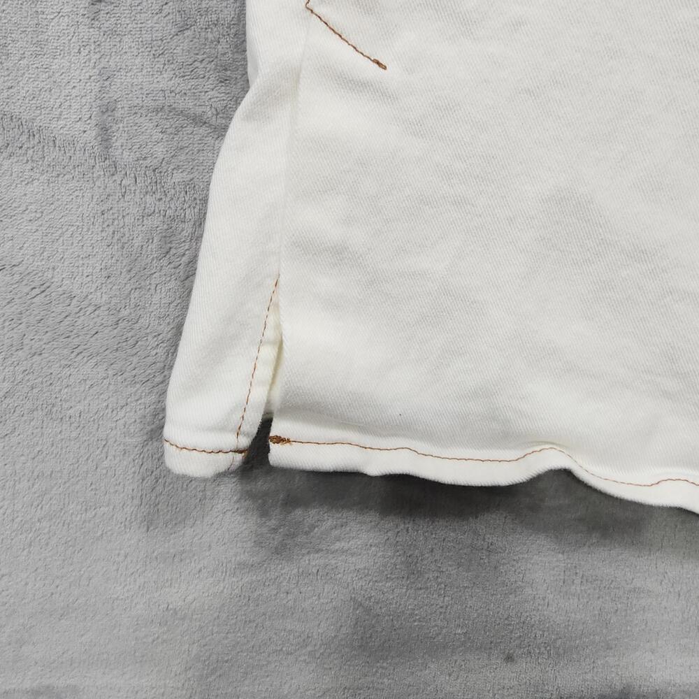 Time And Tru Jeans Womens 20 White Mid Rise Bootcut Slit Hem Stretch Casual - Picture 2 of 13